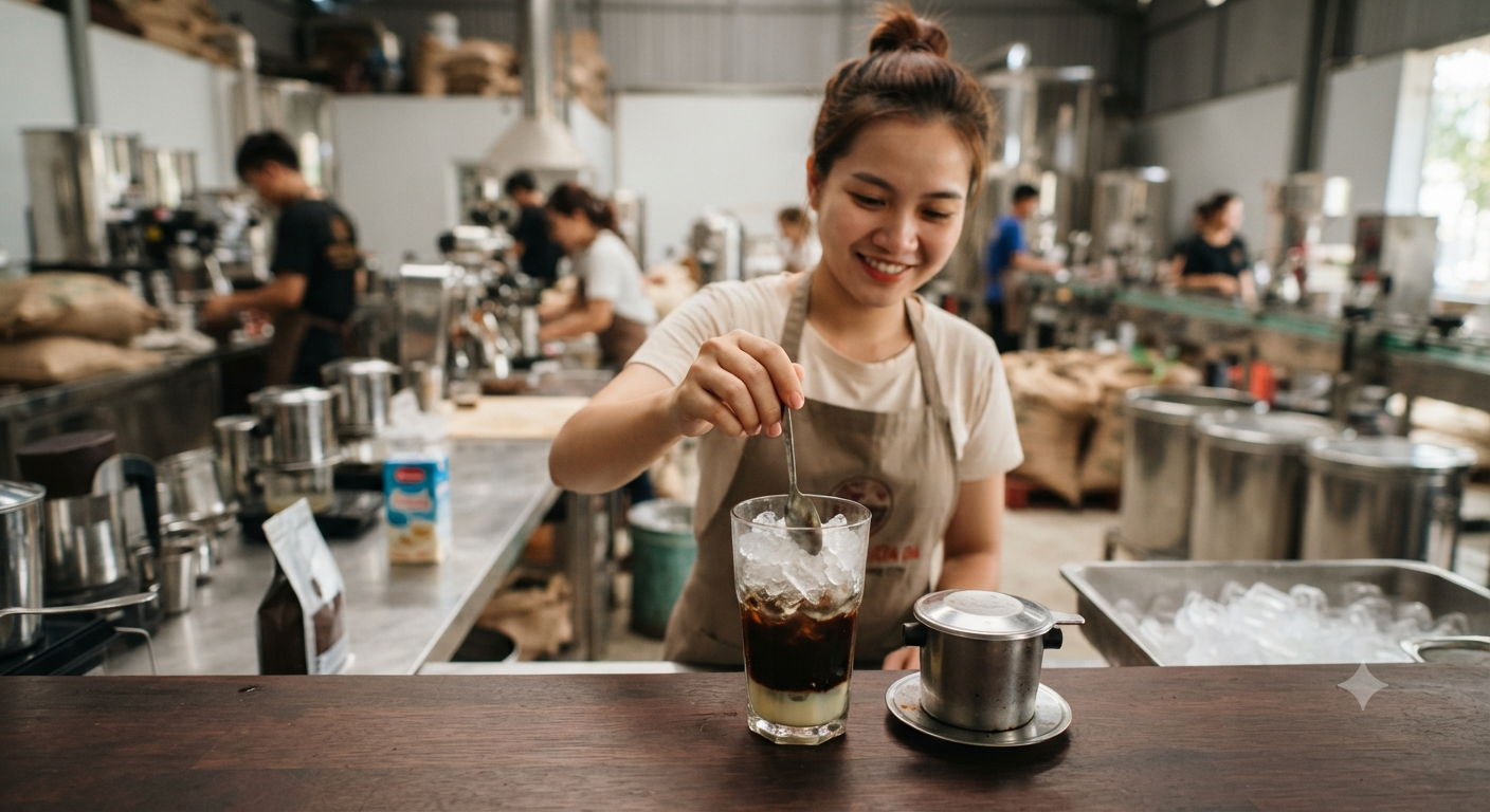 Cà phê sữa thông thường: Hương vị quen thuộc